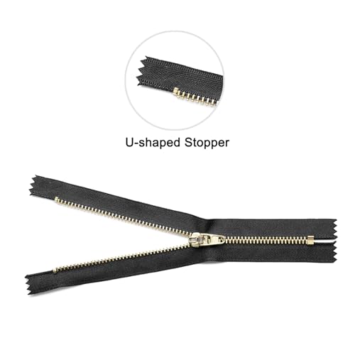 uxcell 80Pcs Zipper Slider Retainers - #8 U Shape Top Stoppers for Bags Coats Jackets Closed-end Zippers Replacing, Metallic Black & Silver Tone - color: Metallic Black/Silver Tone, size: #8
