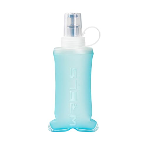 WRELS Soft Flasks Running Water Flask Folding Soft Water Bottles Small for Outdoor Sports Hiking Hydration Pack 5oz/8oz/17oz(SKY BLUE,5oz) - color: Green, style: 150ml/5oz