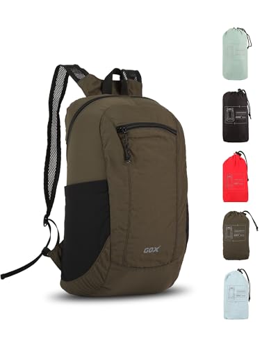 GOX Foldable 20l Backpack For Travel Lightweight Hiking Packable Daypack for Men Travel Camping Outdoor Bag Women (Jasper) - color: Jasper