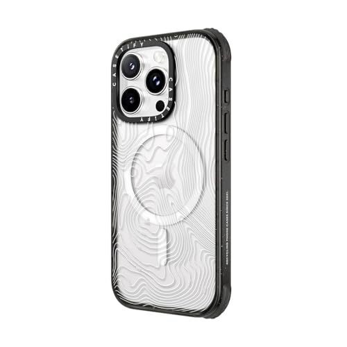 CASETiFY for iPhone 16 Pro Max Case - Ultra Impact Compatible with MagSafe | Strong Slim | 11.5 ft. 5X Militray Grade Drop Protection | Topography Map | Black - color: Topography Map, size: Iphone 16 Pro Max (6.9")