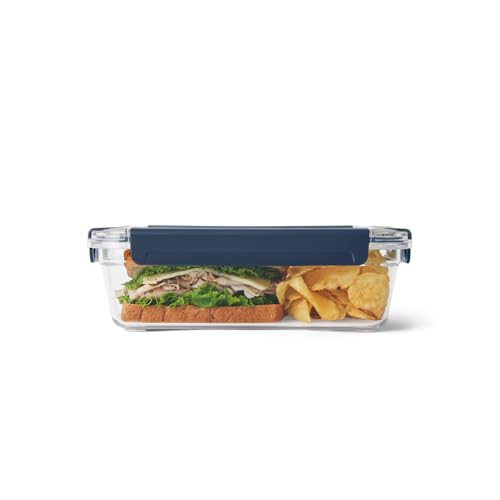 YETI Plastic Food Storage Container, BPA Free, Locking & Airtight Lid, Microwave, Freezer, and Dishwasher Safe, Leak-Proof, Cooler and Thin Ice Compatible - color: Navy - Large