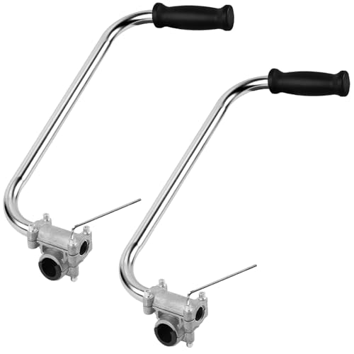 2 Pcs Weed Eater Handle Extension-Aluminum Ergonomic Weed Eater Attachments | Trimmer Grip, Weedeater Handle with Bracket Clamp for Lawn Care Landscaping Yard Trimming Accessories, Silver - color: Silver-2Pc