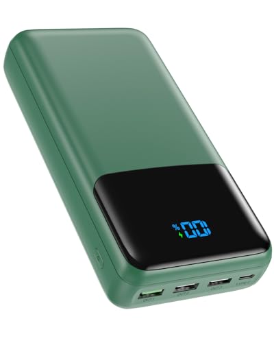 Portable Charger Power Bank 50000mAh, PD 30W and QC 4.0 Fast Charging - color: Green