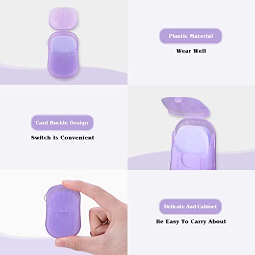 Bamsod 12 Boxes (240 Sheets) Mini Hand Soap Sheets Soap Paper Sheets Portable Disposable Travel Scented Bath Slice Sheet Foaming Paper Soap Confetti Slide Flakes for Travel and Outdoor - size: 20 Count (Pack of 12)