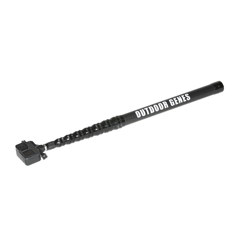 Extendable Climbing Stick Clip Pole with Carabiner, 125 in | Carbon Fiber Construction, 125 in Extendable Reach, 25 in Folded Length, 3 Stainless Steel Adapters, 545 g Lightweight