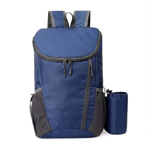 Hiking Backpack, Waterproof and Wear-resistant Lightweight Backpack Packable,Outdoor Travel Camping Daypack Foldable (Dark Blue) - color: Dark Blue