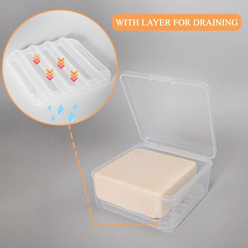 Soap Case Box, Vonpri Soap Dish Storage Holder for Shower Home Outdoor Traveling (1Pc Clear) - color: Clear