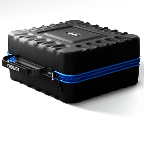 Casemaster Maxx 6 Dart Case, Holds 18 Steel Tip or Soft Tip Darts Fully Assembled, Hard Shell EVA Darts Case, 16 Accessory Pockets, Blue - color: Blue, size: 6 Dart