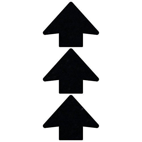 LiteMark Reflective Black Trail Marking Arrow Stickers, 2 Inch Arrow Decals for Exit Route, Pipe Marking, Trail Stakes - Pack of 3 Pcs - color: Black, size: Pack of 3 Pcs