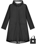ANYOO Waterproof Rain Poncho Lightweight Reusable Hiking Hooded Coat Jacket for Outdoor Activities - color: Black