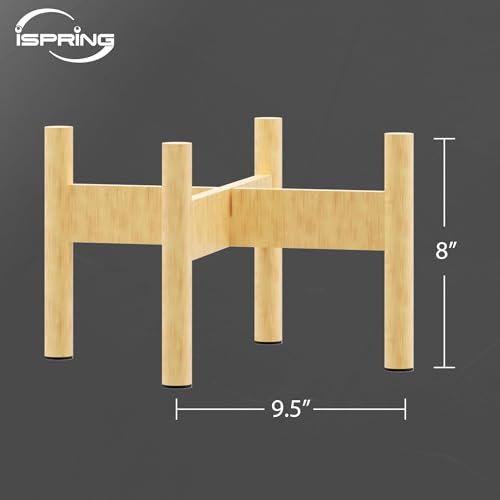 iSpring Wooden Stand for DGF2 Gravity-Fed Stainless Steel Countertop Water Filter System, Natural Wood