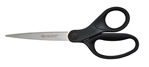 Westcott 16451 8-Inch KleenEarth Recycled Scissors For Office and Home, Black