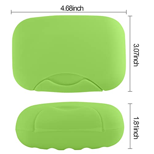 2 Pcs Plastic Soap Case Holder Container Box Home Outdoor Hiking Camping Travel Light Green - color: Green