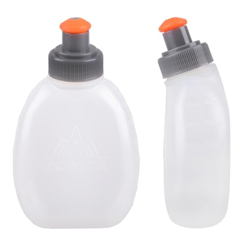 Running Water Bottle Handheld Plastic Flask Hydration Vest Packs Waist Belt Replacement for Runners Marathon Cycling Hiking - color: 01 Water Bottles - 170ml/5.7oz - 2 Packs