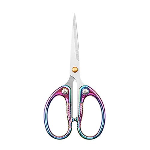 5" All Stainless Steel Office Scissors,Ultra Sharp Blade Shears,Sturdy Sharp Scissor for Office Home School Sewing Fabric Craft Supplies Multipurpose Scissors Colorful - color: Colorful, size: 5"