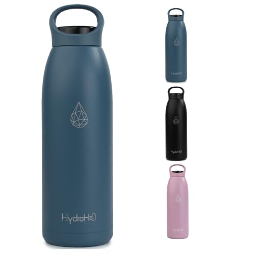 32oz Insulated Stainless Steel Water Bottle with Handle, Double Wall BPA-Free Metal Water Bottle, Leakproof, Keeps Cold 24H & Hot 12H, Ideal for Gym, Office, Hiking, Blue - color: Blue