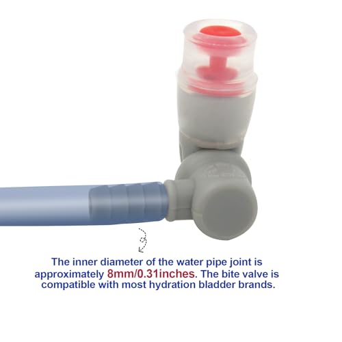 Hydration Bags Bite Valve Mouthpiece Replacement Bite Valve Replacement | leak-proof & durable for Cross Country Bladder Bag Detachable Universal Manual Switch for Any Hydration Pack System - style: 2 Pack mouthpiece replacement(White)