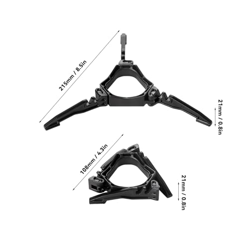 Fire-Maple Gas Canister Stand Foldable Tripod Bracket for Camping Stoves | Rock-solid Stability, Secure on Any Terrain, Fits Most Gas Canisters, Folds Tiny, 30g - color: Black