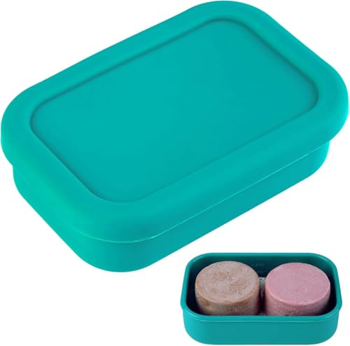 Large Travel Soap Container Leak Proof,Silicone Soap Case with Soap Pad,Slip-Resistant Portable Bar Soap Holder for Shower Bathroom Gym Camping(Green) | Slip-Resistant Portable Bar Soap Holder for Shower Bathroom Gym Camping(Green) - color: Rectangular Gr