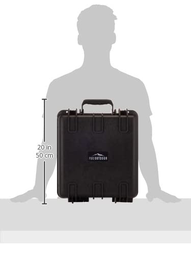 Monoprice Weatherproof/Shockproof Hard Case - IP67, Customizable Foam, 13" x 12" x 6", Black - Pure Outdoor Collection - color: Black, size: 8.9 Liter, style: Case