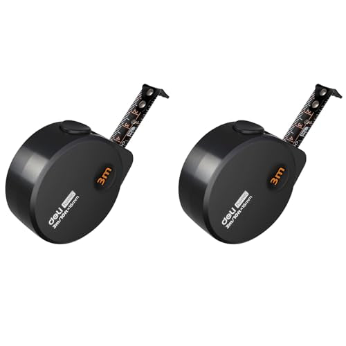 deli Tape Measure 10ft/3m 2 Pack, Easy Read Small Measuring Tape Retractable Mini Tape Measure with Metric/Inch，Minimalist, Durable Portable Pocket Measuring Tape, Suitable for Home and Work - size: 3m 2pack