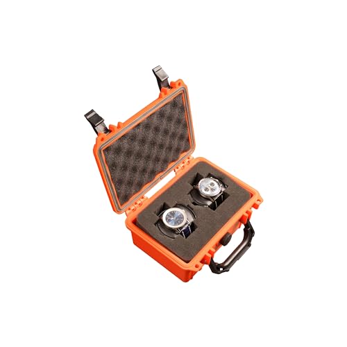 MEIJIA Portable All Weather IP67 Waterproof Protective Case, Hard Case,Camera Case With Customizable Foam,Fit Use of Drones, Cameras,Equipments, 8.12”x6.56”x 3.56” (Orange) - color: Orange, size: 8.12 x 6.56 x 3.56 inches