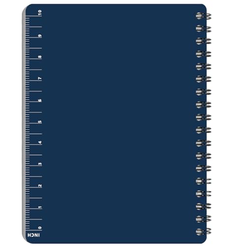 Waterproof Spiral Notebooks 8.5"x11", Universal Grid, Blue Cover, 2PCS | A4 Large Size Write in the Rain Notebooks, 2PCS, 200 Pages, Smooth Writing, Outdoor Weatherproof Stone Paper Notepads - color: Blue, size: Large