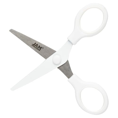 JAM PAPER Multi-Purpose Mini Scissors Set - 5 Inch - Assorted Colors - Soft Grip & Stainless Steel Precision Blades - 3/Pack - color: Assorted Colors, size: Mini (5 Inch)