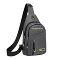 Waterproof Sling Bag for Men,Lightweight Crossbody Small Backpack,Shoulder Chest Bag for Travel Hiking - color: Grey