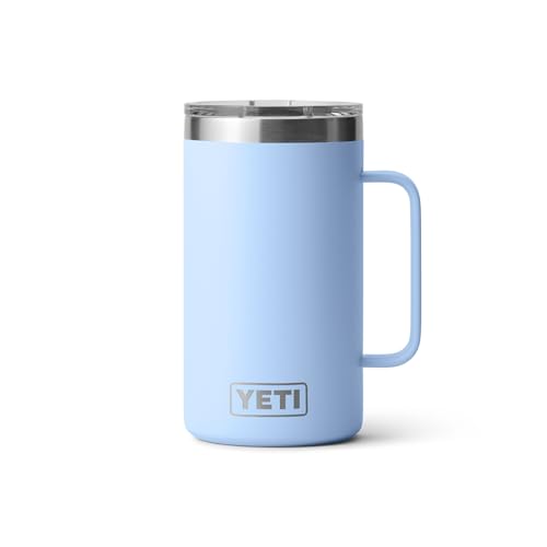 YETI Rambler 24 oz Mug, Vacuum Insulated, Stainless Steel with MagSlider Lid - color: Big Sky Blue