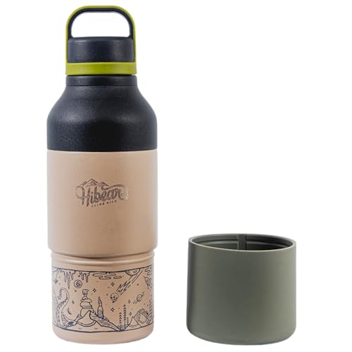 HIBEAR 32oz All-Day Adventure Flask - As Seen on Shark Tank - The Insulated Multi-Tool of Beverage Bottles - Craft Pourover, Cold Brew, Tea, Water Infusion, Wine Decanting, Hydration. - color: Travelin' In My Mind