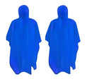 RAIN GUARD 10 Mil Vinyl Rain Poncho with Hood | Expanded 50" x 80" | Reusable Waterproof Protection | Adult Size | 2 Pack - color: Blue