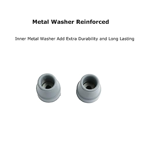 4 Pack Quad Cane Tips 1/2 Inch Heavy Duty Walking Cane Rubber Tips Replacement Sturdy Metal Washer Reinforced Rubber Feet for Quad Cane, Walking Stick and Furniture with 1/2'' Bottom Leg Foot, Gray - color: Gray Quad Cane Tips 1/2 Inch