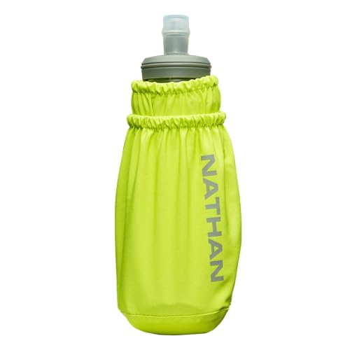 Nathan - Pinnacle 14oz Soft Flask Finish Lime/Reflective Silver OSFM - color: Lime Green, style: 14oz