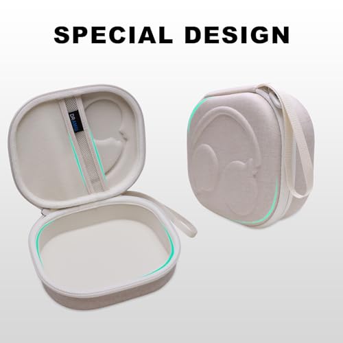 Hard Case for Bose QuietComfort, QC, QC 45 Headphone, Cream | Compatible with Bose QC Ultra, QC 35, QC 35 II, QC45 SE, QC SE Over Ear Noise Cancelling Headphones, Travel Storage Bag - color: Cream