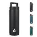 BJPKPK 18oz Insulated Water Bottle Stainless Steel Water Bottle with Handle - color: Black, style: 18oz