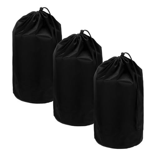 Drawstring Bag with Toggle Cinch Sack and Ditty Pouch Durable Ditty - color: Black, size: Medium