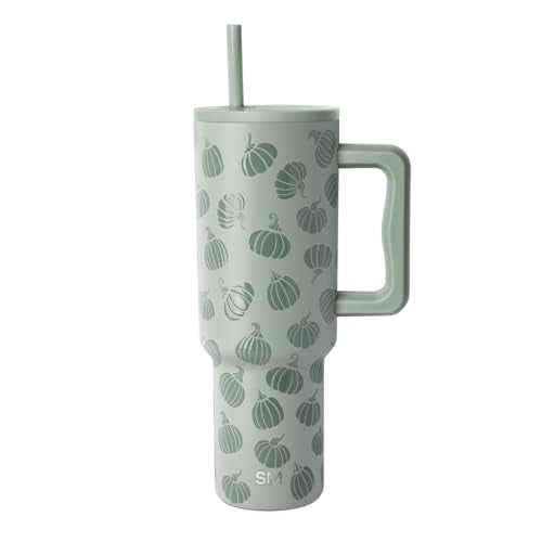 Simple Modern Halloween Tumbler with Handle | 40oz | Pumpkins - color: Gourdgeous Green, style: Trek Tumbler