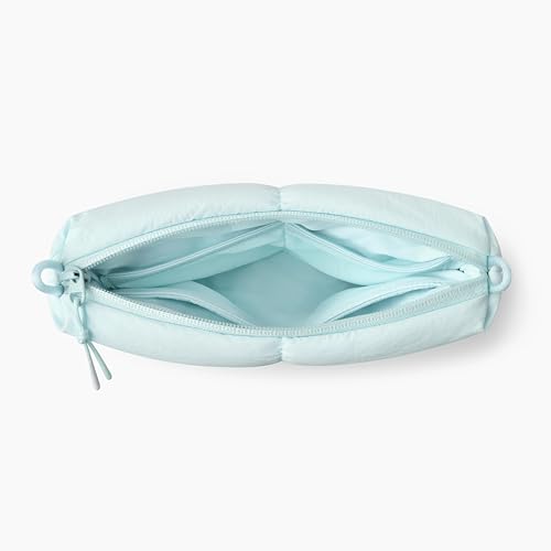 Comfyable Puffy Electronics Organizer Travel Case, Cute Tech Pouch for Women Men, Cable Storage Bag for Charger, Phone, Power Bank, Cord, Compact Tech Accessories Pouch, Ice Blue - color: Ice Blue