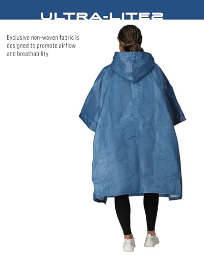 FROGG TOGGS Ultra-lite2 Waterproof, Breathable Rain Poncho - color: Blue, style: Adult