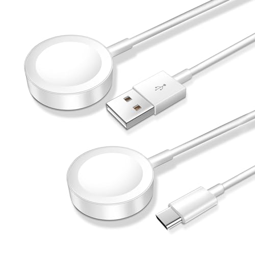 𝟐𝟎𝟐𝟔 𝐔𝐩𝐠𝐫𝐚𝐝𝐞𝐝 Magnetic Charging Cable for Apple Watch Charger,[USB C Port] Wireless Charging Cable Compatible with iWatch Series Ultra/10/9/8/7/6/SE/SE2/5/4/3/2[3.9FT/1.2M],White - color: White+White, size: 1.2M