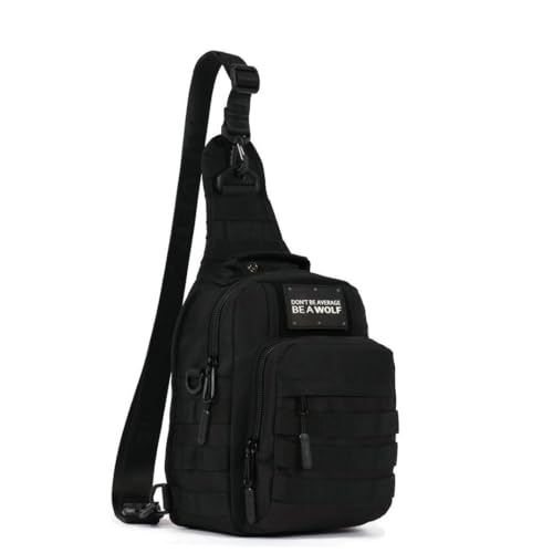 WOLFpak Tactical Sling Bag for Concealed Carry, EDC | Everday Crossbody Daypack - color: Alpha Black