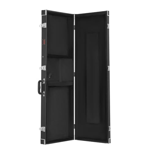 VEVOR Bass Guitar Hard Case, 48.03 in Rectangular Guitar Hard Case, With Lock Latch Keys Handle, PVC Padding Soft Lining Water-Resistant Hard Shell Guitar Cases, for 39-46.5 in Bass Guitars, Black - size: 48.03 inches Rectangular