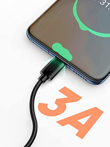 CableCreation USB Type C 6 inch, USB A to USB C Fast Charging Data Cord - color: Black, size: 0.5 Feet