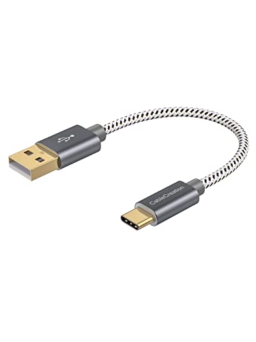 USB C to USB A ,USB A to Type C Date Cord for iPhone/Laptop/Carplay | Anti Tear Braided, 0.5ft~10ft, 3A Fast Charging, 480Mbps, 56Kohm Pull-up Resistor,for Powerbank Cellphone Android Auto - color: Space Gray, size: 0.5FT