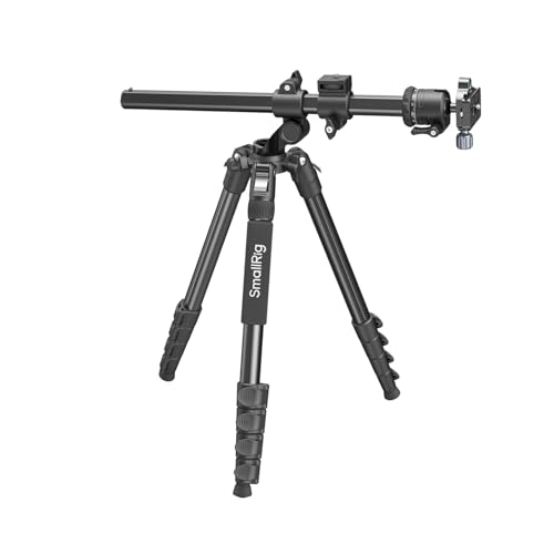 SmallRig CT25 64.5"/164cm Horizontal Overhead Tripod for iPhone & Camera, with Phone Holder & Carrying Bag, 22lb Max Load Aluminum Lightweight Camera Tripod for Overhead Shots/Live Streaming - style: 64.5" Horizontal Tripod