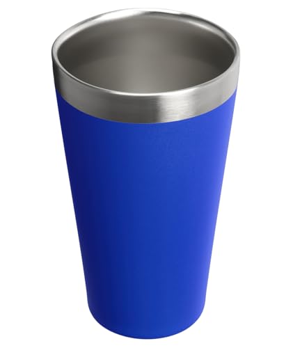 STANLEY Adventure Stacking Beer Pint Glass | Stackable Drinking Cup for Cold Beverages | Dishwasher Safe | Insulated Stainless Steel Tumbler | BPA-Free - color: Cobalt, style: Modern