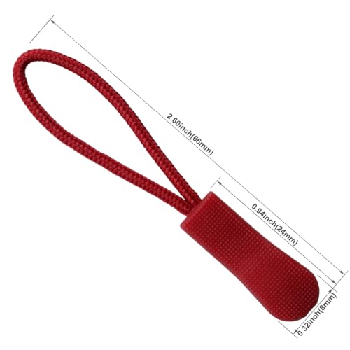 Luggage Zipper Pull Replacement for Backpack: YZSFIRM 10 Pcs Dark Red Zipper Tab - color: 04 Dark Red