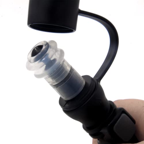 Hydration Bags Bite Valve Mouthpiece Replacement Bite Valve Replacement | leak-proof & durable for Cross Country Bladder Bag Detachable Universal Manual Switch for Any Hydration Pack System - style: 2 Pack mouthpiece replacement black