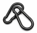 Black & Silver Zinc-Galvanized Heavy Duty Bushcraft Carabiner Spring Snap Clip Link Hooks 200-500lb Load 2, 6 & 12 Packs - color: 7cm (2.8in) Black 2 Pack